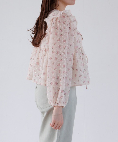 flower（フラワー）の「ハピネスブルームブラウス（シャツ/ブラウス・レディース・ピンク/イエロー・FREE）」の7枚目の写真