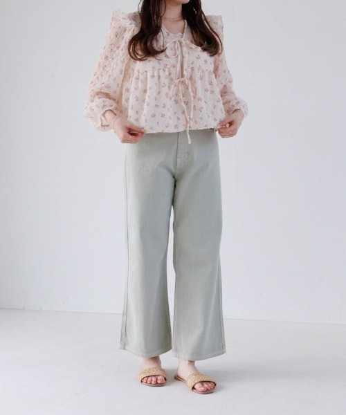 flower（フラワー）の「ハピネスブルームブラウス（シャツ/ブラウス・レディース・ピンク/イエロー・FREE）」の9枚目の写真