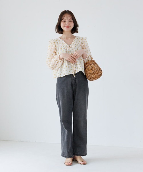 flower（フラワー）の「ハピネスブルームブラウス（シャツ/ブラウス・レディース・ピンク/イエロー・FREE）」の16枚目の写真