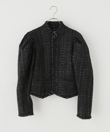 VIVIANO（ヴィヴィアーノ）の「【VIVIANO / ヴィヴィアーノ】 TWEED COL MONTANT JACKET（その他アウター）」