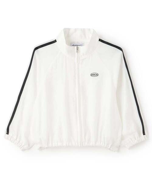 minimal（ミニマル）の「【UVカット】【冷房対策】シアーブルゾン（ブルゾン・キッズ・サックスブルー/ブラック/オフホワイト・120cm/130cm/140cm/110cm/100cm）」の2枚目の写真