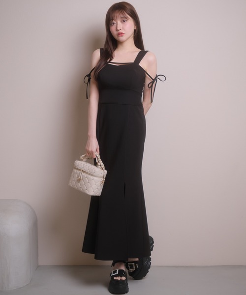 LIPSERVICE(リップサービス)の「マーメイドキャミワンピース(ワンピース・レディース・その他1/その他2/アイボリー/ブラック・S/M)」の2枚目の写真