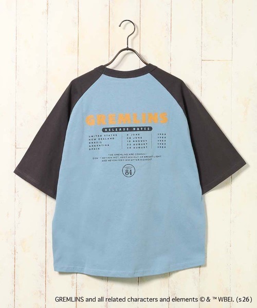Bleu Bleuet(ブルーブルーエ)の「グレムリンラグランプリントTシャツ(Tシャツ/カットソー・レディース・ブルーグレー/ブラック/ホワイト・L/M)」の16枚目の写真