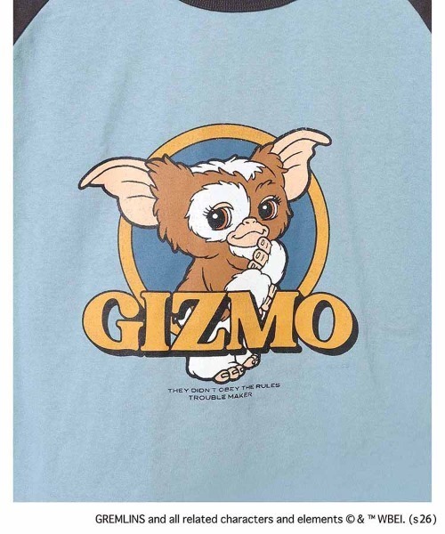 Bleu Bleuet(ブルーブルーエ)の「グレムリンラグランプリントTシャツ(Tシャツ/カットソー・レディース・ブルーグレー/ブラック/ホワイト・L/M)」の17枚目の写真