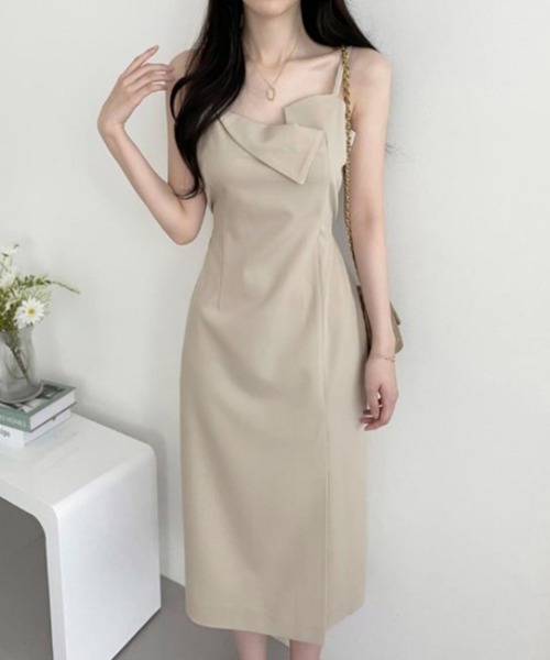 semplice（センプリチェ）の「ワンピース【韓国ファッション】（ワンピース・レディース・ベージュ/ブラック/グレー・F）」の14枚目の写真