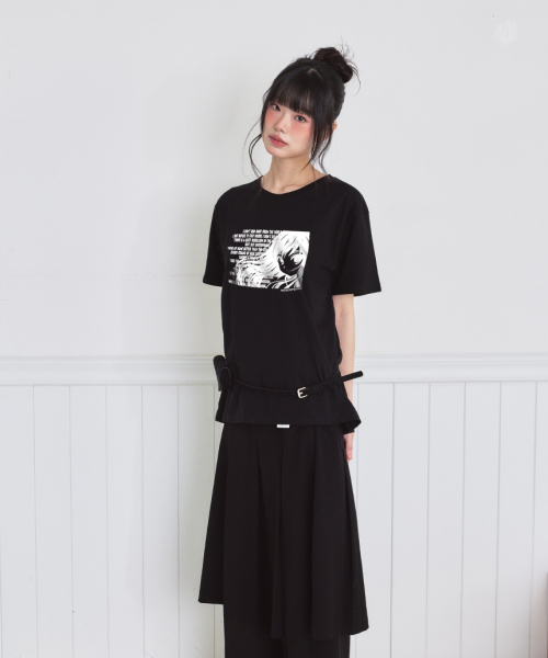 ESCAPEFROM(エスケープフロム)の「フレームガールプリントオーバーサイズ半袖Tシャツブラック(Tシャツ/カットソー・レディース・その他・SMALL/MEDIUM/LARGE)」の3枚目の写真