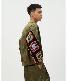 DISCOVERED（ディスカバード）の「KAJIF NYLON CROCHET SLEEVE PULLOVER（スウェット）」