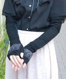 axes femme | リボン×レースUVロング手袋(手袋)