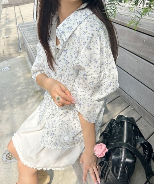 SOLLON.(ソルロン)の「フラワールーズシャツ(シャツ/ブラウス・レディース・ブルー/ピンク・FREE)」の22枚目の写真