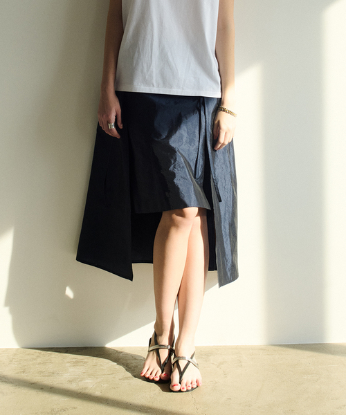 VERMEIL par iena(ヴェルメイユパーイエナ)の「Fabrica Layered スカート(スカート・レディース・ネイビー・FREE)」の1枚目の写真