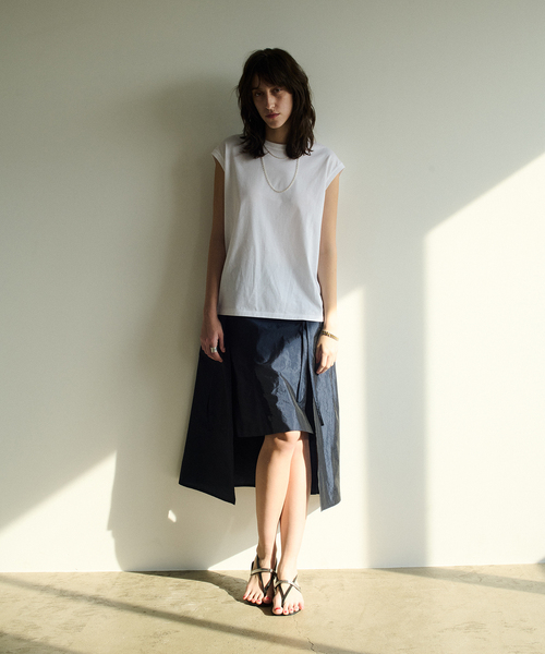 VERMEIL par iena(ヴェルメイユパーイエナ)の「Fabrica Layered スカート(スカート・レディース・ネイビー・FREE)」の2枚目の写真