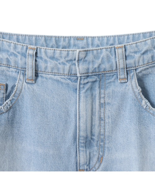 CURRENTAGE(カレンテージ)の「【CURRENTAGE/カレンテージ】Crushed Denim Pants(デニムパンツ・レディース・ホワイト/サックスブルー・1/2)」の4枚目の写真