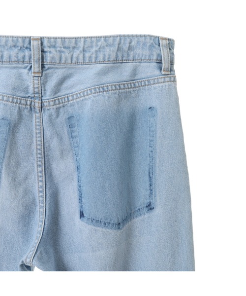 CURRENTAGE(カレンテージ)の「【CURRENTAGE/カレンテージ】Crushed Denim Pants(デニムパンツ・レディース・ホワイト/サックスブルー・1/2)」の6枚目の写真