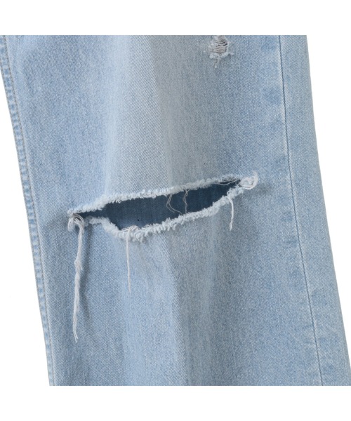 CURRENTAGE(カレンテージ)の「【CURRENTAGE/カレンテージ】Crushed Denim Pants(デニムパンツ・レディース・ホワイト/サックスブルー・1/2)」の7枚目の写真
