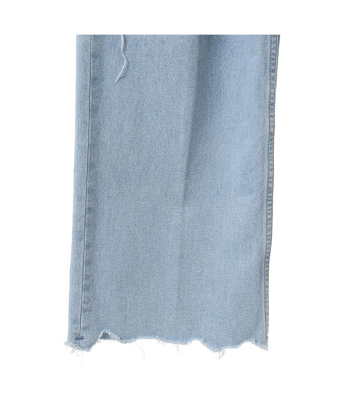 CURRENTAGE(カレンテージ)の「【CURRENTAGE/カレンテージ】Crushed Denim Pants(デニムパンツ・レディース・ホワイト/サックスブルー・1/2)」の8枚目の写真