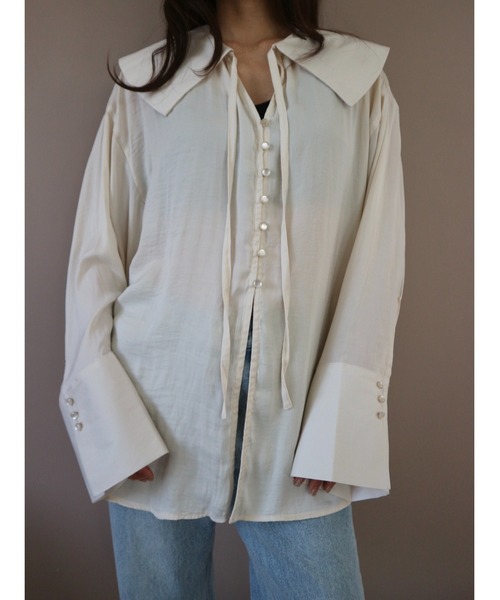 TRUNC(トランクエイティーエイト)の「Big Collar Skipper Blouse(シャツ/ブラウス・レディース・アイボリー・FREE)」の1枚目の写真