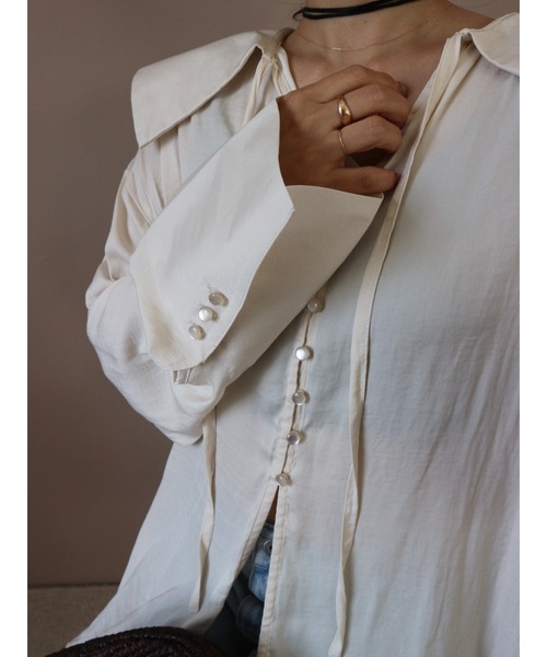 TRUNC(トランクエイティーエイト)の「Big Collar Skipper Blouse(シャツ/ブラウス・レディース・アイボリー・FREE)」の9枚目の写真