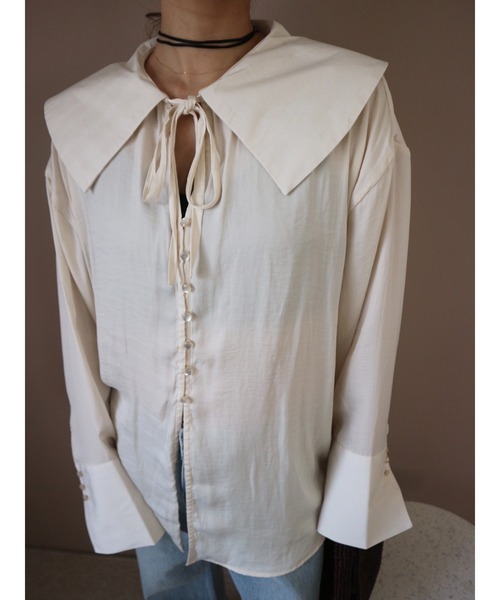 TRUNC(トランクエイティーエイト)の「Big Collar Skipper Blouse(シャツ/ブラウス・レディース・アイボリー・FREE)」の11枚目の写真