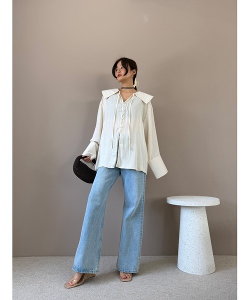 TRUNC(トランクエイティーエイト)の「Big Collar Skipper Blouse(シャツ/ブラウス・レディース・アイボリー・FREE)」の12枚目の写真