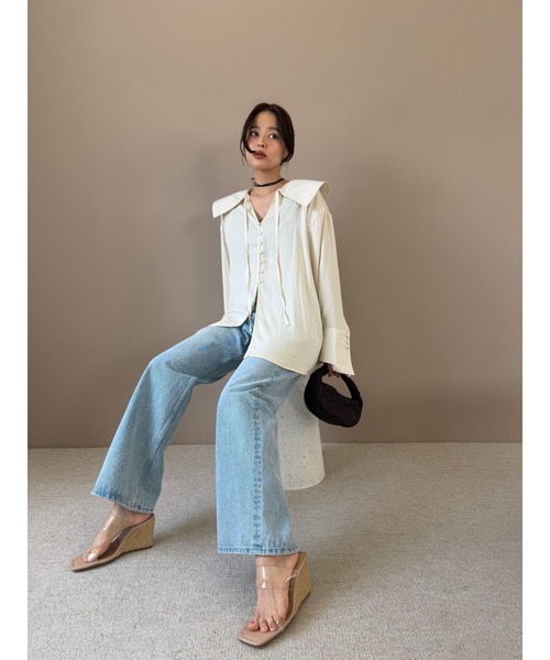 TRUNC(トランクエイティーエイト)の「Big Collar Skipper Blouse(シャツ/ブラウス・レディース・アイボリー・FREE)」の13枚目の写真