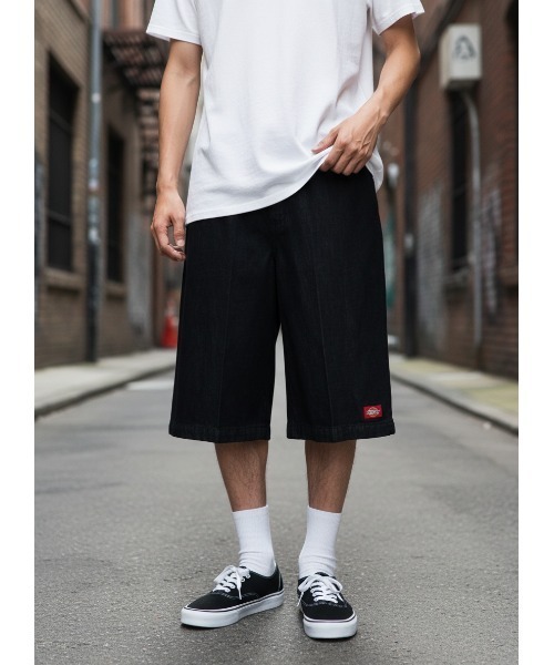 Dickies（ディッキーズ）の「【DICKIES/ディッキーズ】【耐久性と柔らかさを兼ね備えたデニムショーツ】イージーワークショーツ DS2004 綿100% ユニセックス スケーター ストリート アメカジ（デニムパンツ・メンズ・ブラック/ブルー・X-LARGE/LARGE/MEDIUM）」の2枚目の写真