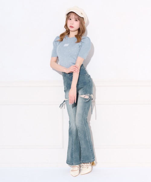 apres jour（アプレジュール）の「ドットデザインニット（ニット/セーター・レディース・ライトグレー/ブラック/オフホワイト・フリー/X-LARGE）」の12枚目の写真