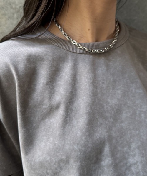 CIEL'AIR（シエルエアー）の「SPLIT COLOR FADE T-SHIRT（ｾﾊﾟﾚｰﾄｶﾗｰﾌｪｰﾄﾞTｼｬﾂ）（Tシャツ/カットソー・レディース・ブラック/グレー・FREE）」の22枚目の写真