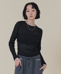 ビスチェドッキングシアートップス