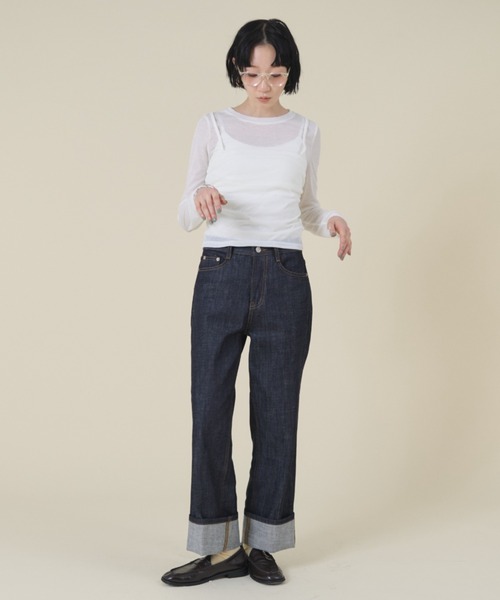 FMiBL(ファミル)の「ビスチェドッキングシアートップス(Tシャツ/カットソー・レディース・ホワイト/ブラック・FREE)」の4枚目の写真