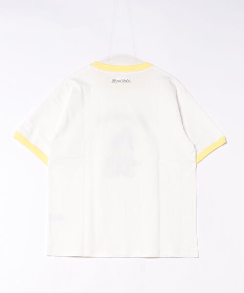 Salong hameu(サロン ハミュー)の「モンチッチ フォトプリントリンガーTシャツ/ビッグシルエット レトロキャラ 韓国人気 ユニセックス(Tシャツ/カットソー・レディース・ホワイト×ブラック/ホワイト×ピンク/ホワイト×イエロー・L/M/S)」の4枚目の写真