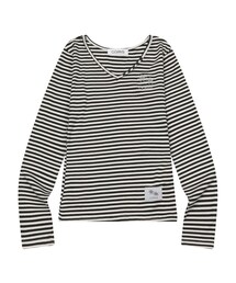 ロサVネックストライプ長袖Tシャツ(2カラー)