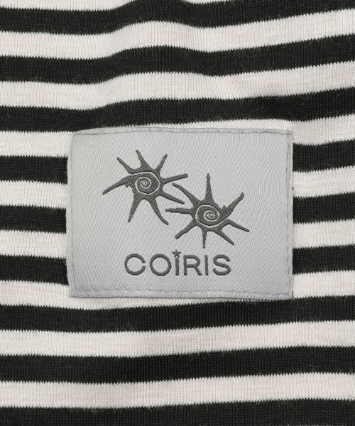 COIRIS(コイリス)の「ロサVネックストライプ長袖Tシャツ(2カラー)(Tシャツ/カットソー・レディース・ホワイト/チャコールグレー×ブラック・FREE)」の5枚目の写真