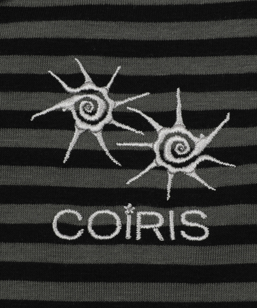 COIRIS(コイリス)の「ロサVネックストライプ長袖Tシャツ(2カラー)(Tシャツ/カットソー・レディース・ホワイト/チャコールグレー×ブラック・FREE)」の9枚目の写真