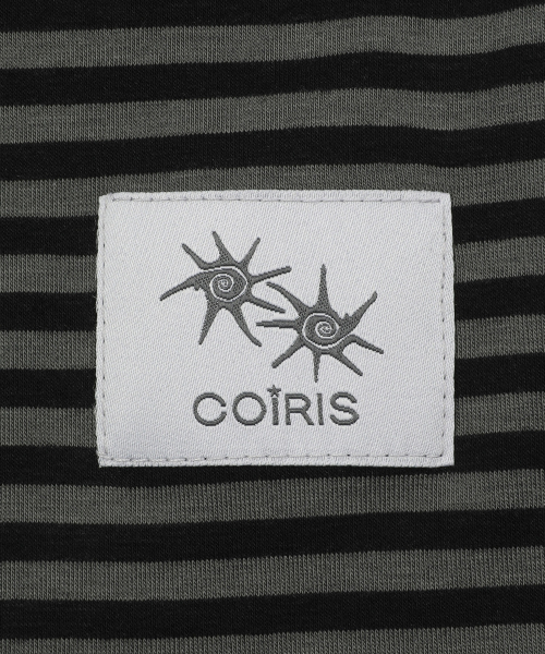 COIRIS(コイリス)の「ロサVネックストライプ長袖Tシャツ(2カラー)(Tシャツ/カットソー・レディース・ホワイト/チャコールグレー×ブラック・FREE)」の10枚目の写真