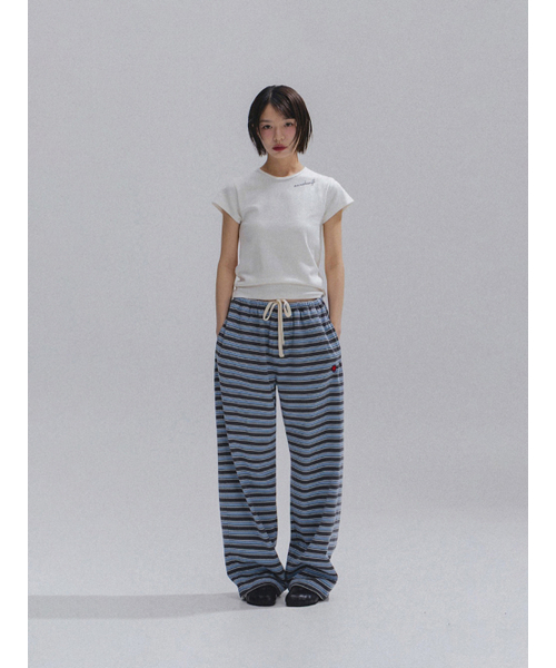 ANNEHEARTS(アンハーツ)の「Striped Easy Lounge Pants_BLUE(スウェットパンツ・レディース・その他・SMALL/MEDIUM)」の3枚目の写真