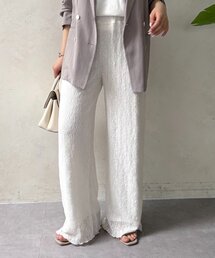 レースワイドパンツ