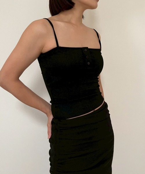AMAIL（アマイル）の「Camisole Top（キャミソール・レディース・ブラック/ホワイト・FREE）」の5枚目の写真