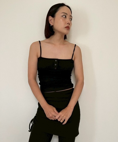 AMAIL（アマイル）の「Camisole Top（キャミソール・レディース・ブラック/ホワイト・FREE）」の3枚目の写真