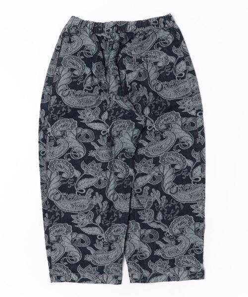 チャイハネ(チャイハネ)の「【チャイハネ】段通ペイズリー柄MEN'Sデニムワイドパンツ(デニムパンツ・メンズ・ネイビー/ライトブルー・FREE)」の3枚目の写真