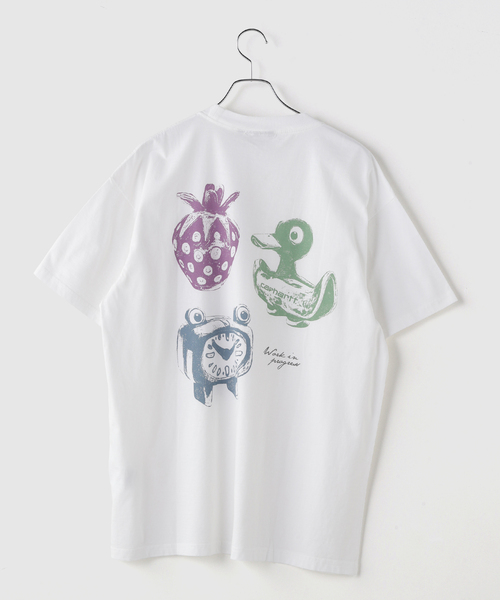 Carhartt WIP(カーハートダブリューアイピー)の「CARHARTT WIP / カーハート ダブリューアイピー S/S FORMA T-SHIRT(Tシャツ/カットソー・メンズ・ホワイト/ライトグリーン・LARGE/MEDIUM)」の3枚目の写真