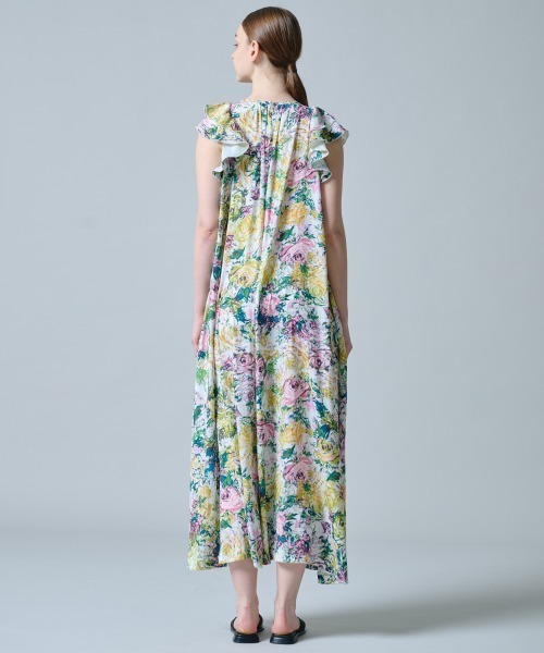 DOUBLE STANDARD CLOTHING(ダブルスタンダードクロージング)の「フラワープリントフリルスリーブワンピース(ワンピース・レディース・マルチ・36/38)」の5枚目の写真