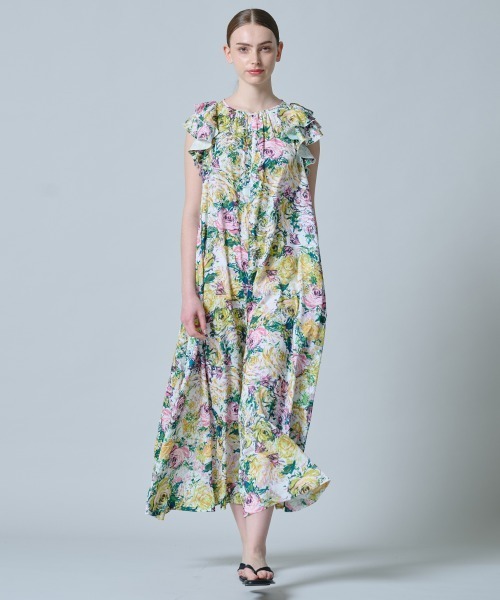 DOUBLE STANDARD CLOTHING(ダブルスタンダードクロージング)の「フラワープリントフリルスリーブワンピース(ワンピース・レディース・マルチ・36/38)」の13枚目の写真