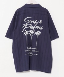 【Kahiko】SURF&Palms カホヌアMEN'S開襟シャツ