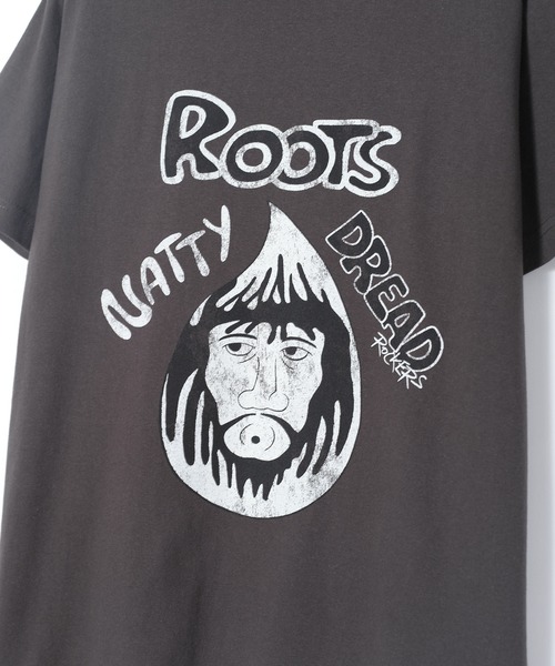 WORN FREE(ウォーンフリー)の「【 WORN FREE / ウォーンフリー 】NATTY DERAD ROOTS S/S TEE(Tシャツ/カットソー・メンズ・チャコールグレー・XL/L/M/S)」の7枚目の写真