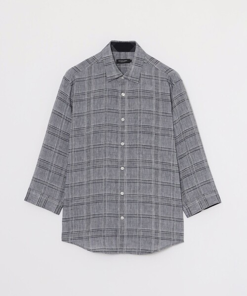 BLACK LABEL CRESTBRIDGE（ブラックレーベル・クレストブリッジ）の「シャドーチェックリネンスリークォーターシャツ（シャツ/ブラウス・メンズ・ブルー/グリーン系その他/オフホワイト/ネイビー・XL/L/M/S）」の19枚目の写真