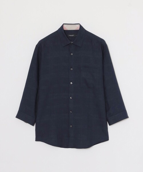 BLACK LABEL CRESTBRIDGE（ブラックレーベル・クレストブリッジ）の「シャドーチェックリネンスリークォーターシャツ（シャツ/ブラウス・メンズ・ブルー/グリーン系その他/オフホワイト/ネイビー・XL/L/M/S）」の12枚目の写真
