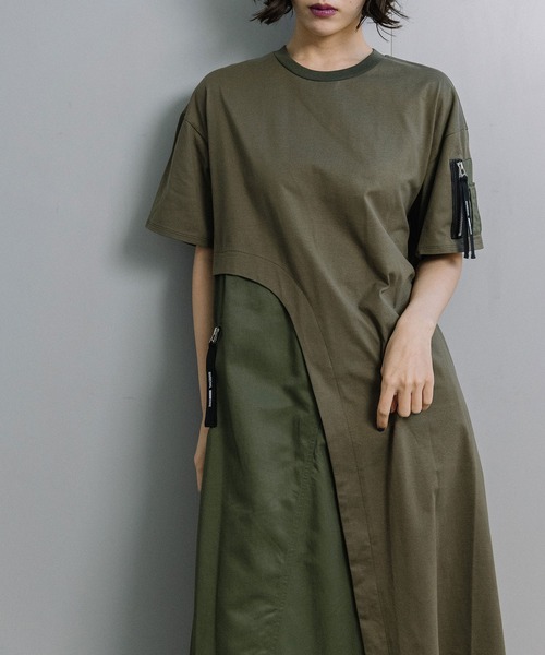 MARECHAL TERRE(マルシャルテル)の「ミリタリーコンビネーションドレス(ワンピース・レディース・カーキ/チャコールグレー/ネイビー/ブラック・MEDIUM)」の19枚目の写真
