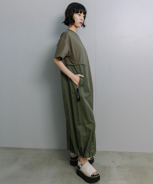 MARECHAL TERRE(マルシャルテル)の「ミリタリーコンビネーションドレス(ワンピース・レディース・カーキ/チャコールグレー/ネイビー/ブラック・MEDIUM)」の22枚目の写真