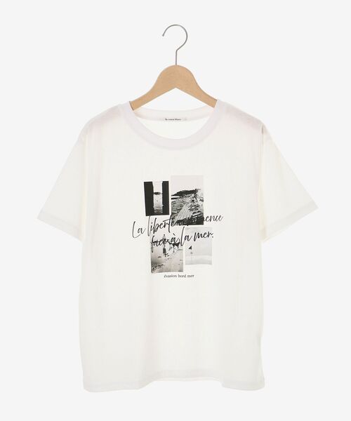 le.coeur blanc（ルクールブラン）の「コラージュフォトTEE（Tシャツ/カットソー・レディース・オフホワイト/チャコールグレー・38）」の19枚目の写真