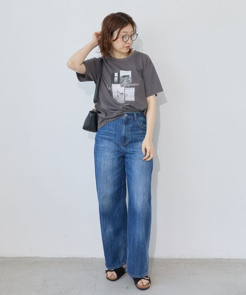 le.coeur blanc（ルクールブラン）の「コラージュフォトTEE（Tシャツ/カットソー・レディース・オフホワイト/チャコールグレー・38）」の11枚目の写真